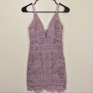 Lace lavender body on dress never worn